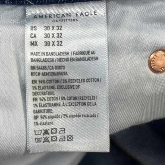 American Eagle Jeans Mens 30x32 Blue Original Boot Cut Blue Stretch Cowboy Denim - Picture 4 of 13